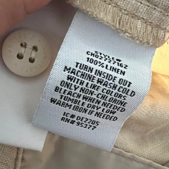 Sanctuary Standard Surplus 100% Linen Shorts Plus Size 24W Beige Khaki NWT - Picture 6 of 7